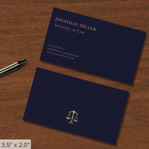 Attorney Scales of Justice  Business Card