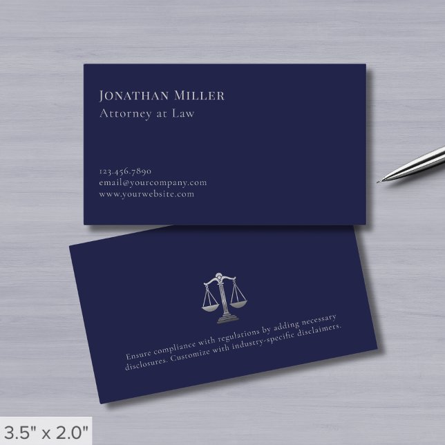 Attorney Scales of Justice  Business Card (Creator Uploaded)