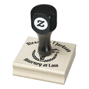 Attorney Scales of Justice Custom Rubber Stamp