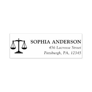 Attorney Scales of Justice Return Address Self-inking Stamp