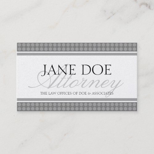 Attorney Script Platinum Dot Sensation Business Card