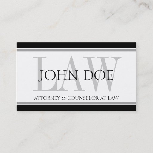 Customizable Attorney Silver LAW Business Card Templates