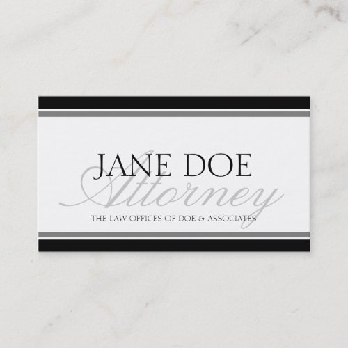 Attorney Silver Script Business Card