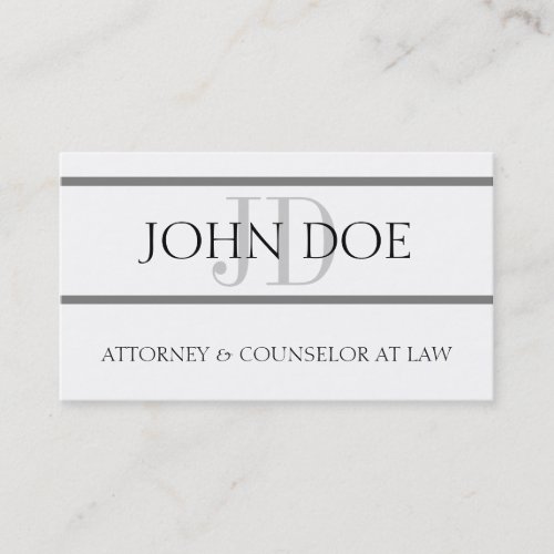 Attorney Silver Stripes - Available Letterhead - Business Card