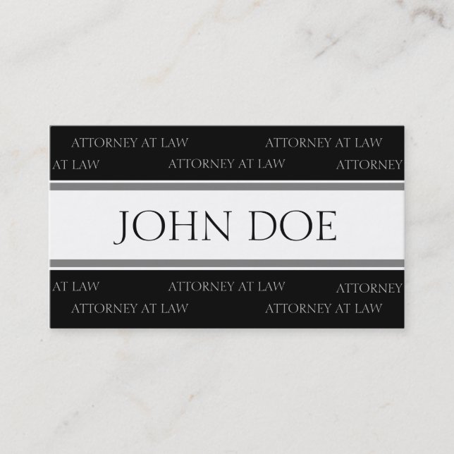 Attorney Silver Stripes - Available Letterhead - Business Card (Front)