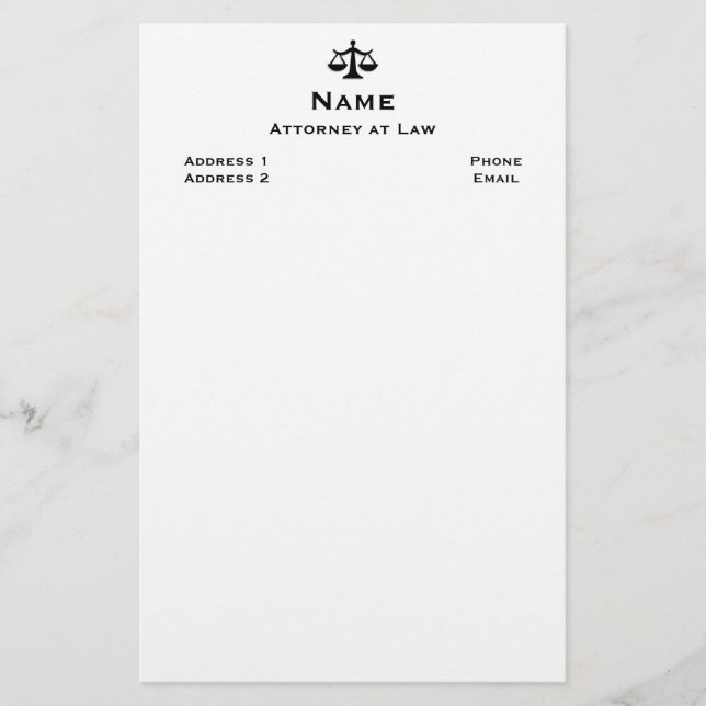 Attorney Stationery 2 (Front)