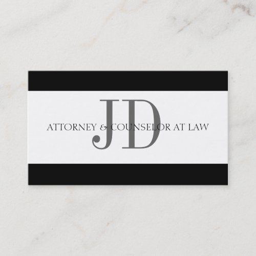 Attorney Stripe WhiteWhite Business Card