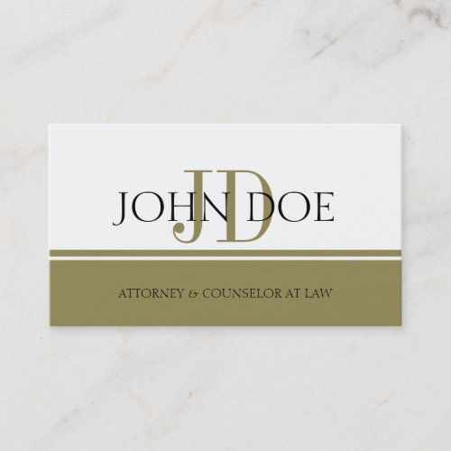 Attorney Stripes/Monogram Business Card Templates