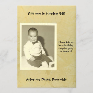 Attorney Surprise Birthday Party Invitation