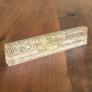 Attorney United States Constitution Name Plate