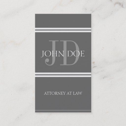 Customizable Attorney Vertical DG/DG Business Card Template