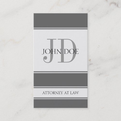 Attorney Vertical Grey Business Card Templates