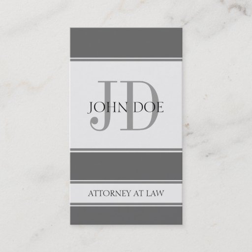 Customizable Attorney Vertical Grey Business Card Templates