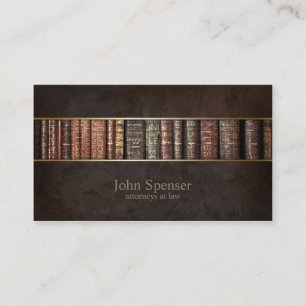 Attorneys At Law Bookshelf Business Card