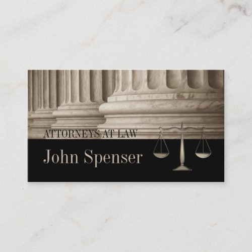Attorneys At Law Corinthian Column Business Card