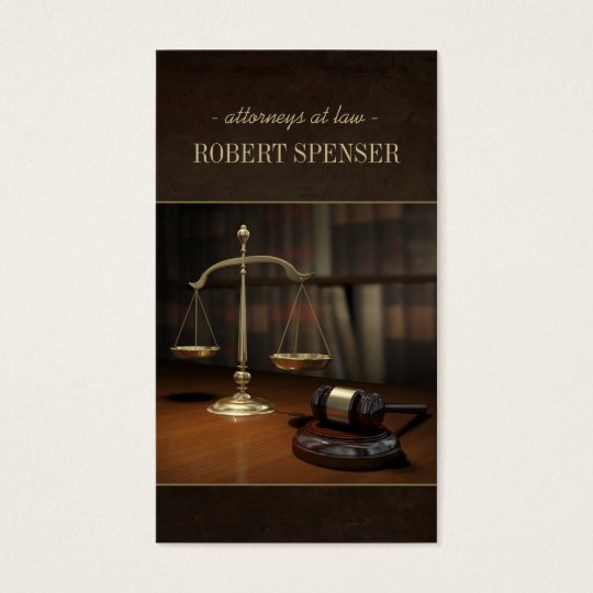 Attorneys At Law Justice Scale Notary Card | Zazzle.com