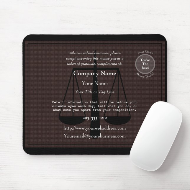 Attorney's Promotional Mouse Pad - HAMbyWG (With Mouse)