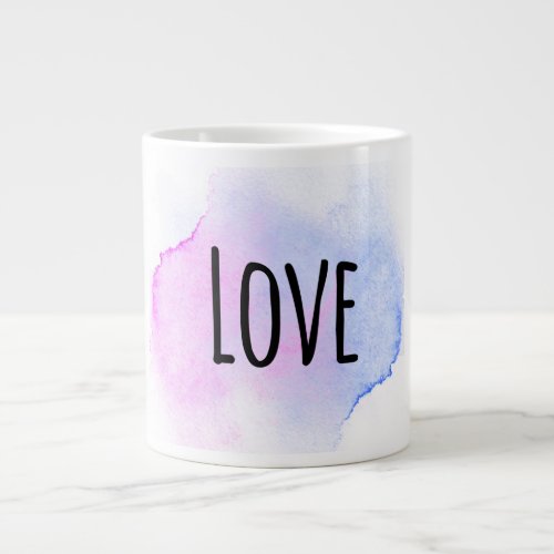  Attract Good LOVE Emoto Watercolor INTENTION  Giant Coffee Mug