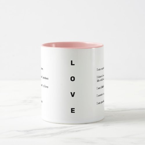 Attracting Love Affirmations LOA Coffee Mug 11oz
