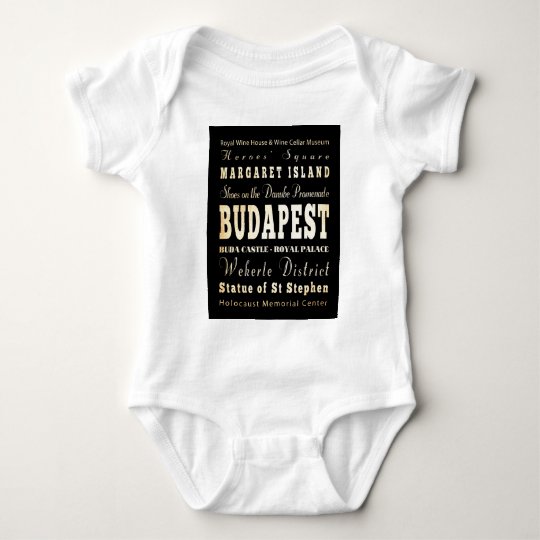 Attractions and Famous Places of Budapest, Hungary Baby Bodysuit