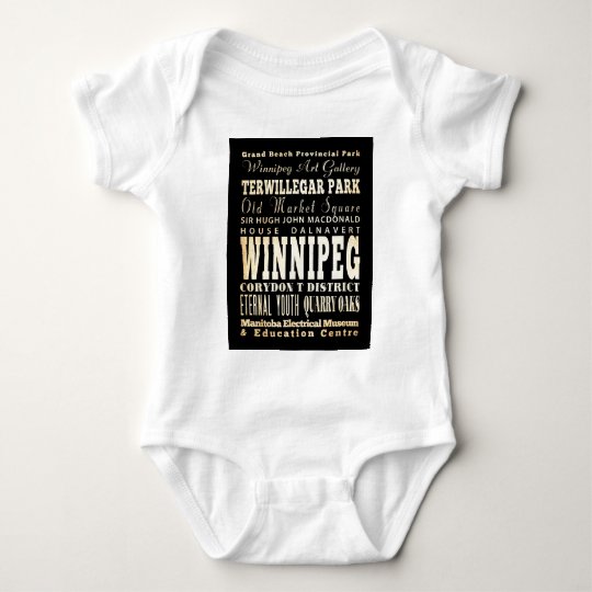 Attractions and Famous Places of Winnipeg ,Canada Baby Bodysuit
