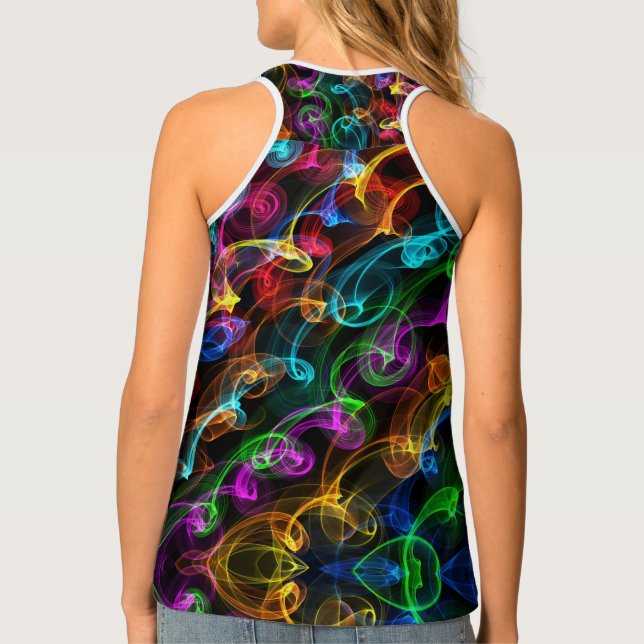 Attractive Abstract Background Graphic Tank Top (Back)