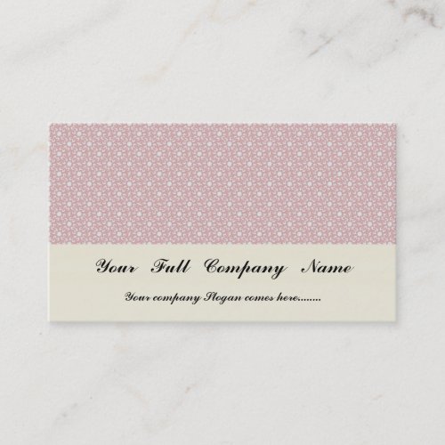Attractive antique pink stems squares on white rou business card template