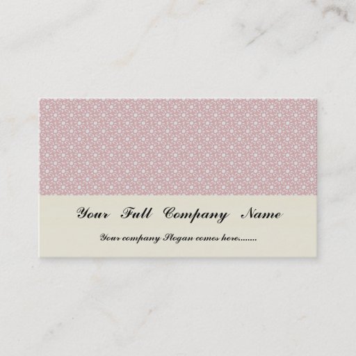 Customizable Attractive antique pink stems squares on white rou business card template