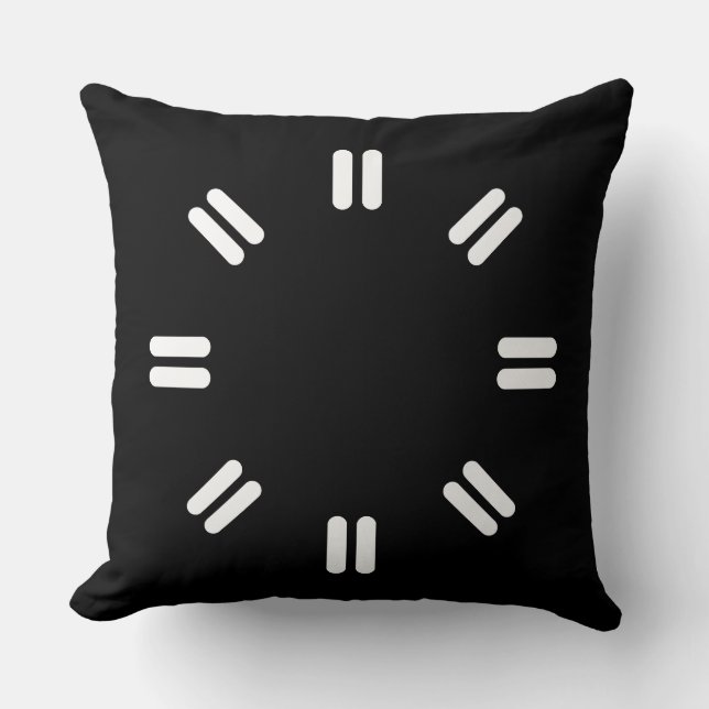 Attractive, Black and White -  Throw Pillow (Front)