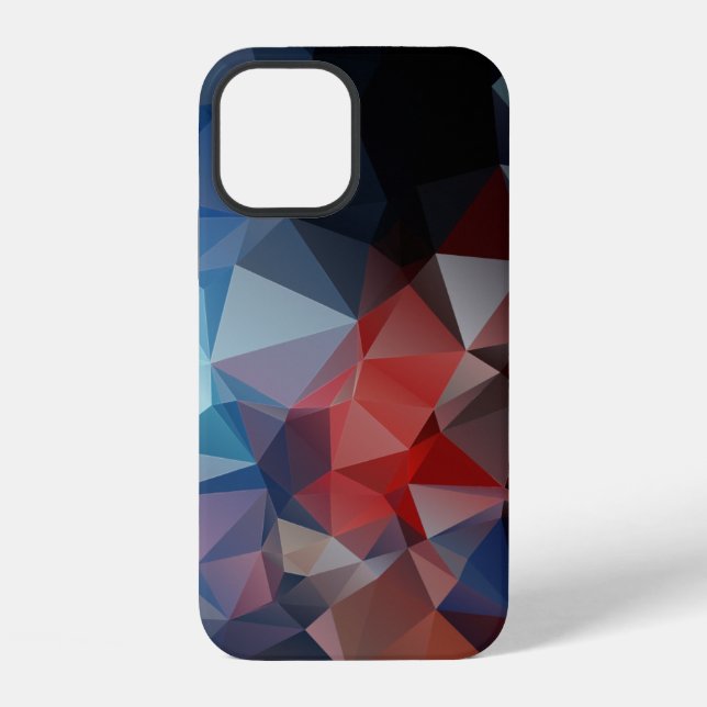 Attractive Blue Red Abstract Pyramid Pattern Case- Iphone Case (Back)