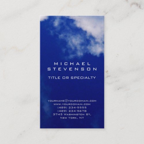 Attractive Blue Sky White Clouds Business Card