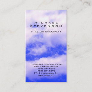 Attractive Blue Sky White Clouds Business Card