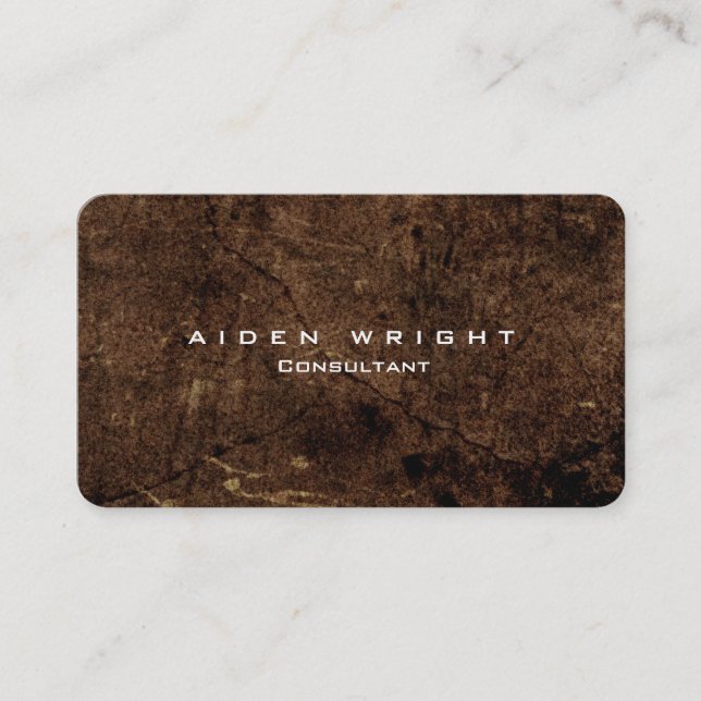 Attractive Brown Stylish Modern Minimalist Business Card (Front)