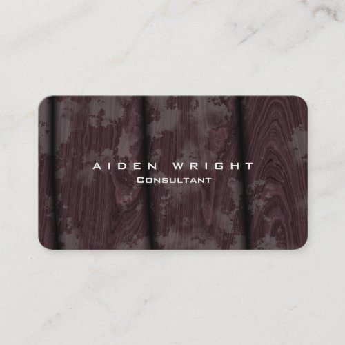 Attractive Brown Wood Stylish Modern Minimalist Business Card