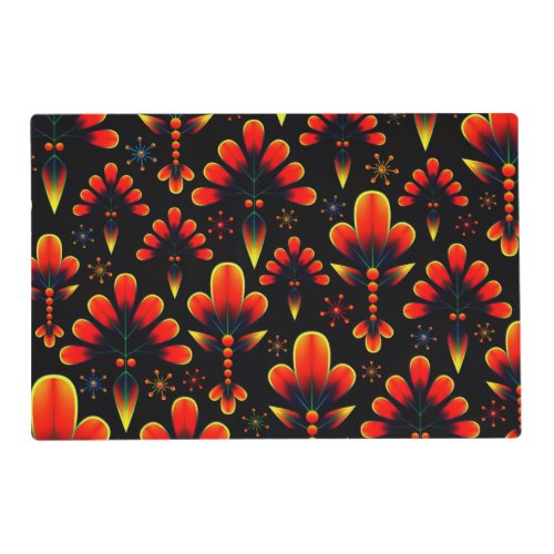 Attractive Busy Orange Pattern  Placemat