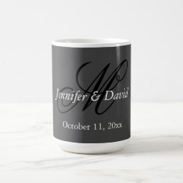 Attractive Calligraphy Monogram Wedding  Coffee Mug
