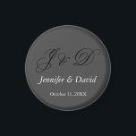 Attractive Calligraphy Script Monogram Wedding Magnet<br><div class="desc">Plain Minimalist Modern Designs. They're all simple,  modern,  attractive.</div>