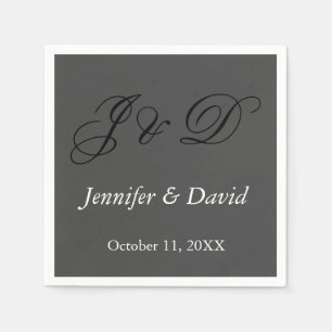 Attractive Calligraphy Script Monogram Wedding Napkins