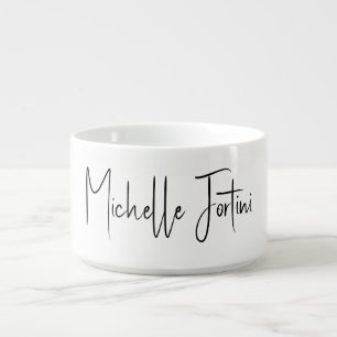 Attractive Calligraphy White Modern Minimalist Bowl