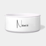 Attractive Calligraphy White Modern Minimalist Bowl<br><div class="desc">Do you think it is difficult to choose a design according to your own personality and tastes? Maybe this design makes your job easier. Look again,  this is definitely what you're looking for.</div>