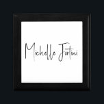 Attractive Calligraphy White Modern Minimalist Gift Box<br><div class="desc">Do you think it is difficult to choose a design according to your own personality and tastes? Maybe this design makes your job easier. Look again, this is definitely what you're looking for.</div>