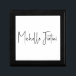 Attractive Calligraphy White Modern Minimalist Gift Box<br><div class="desc">Do you think it is difficult to choose a design according to your own personality and tastes? Maybe this design makes your job easier. Look again,  this is definitely what you're looking for.</div>