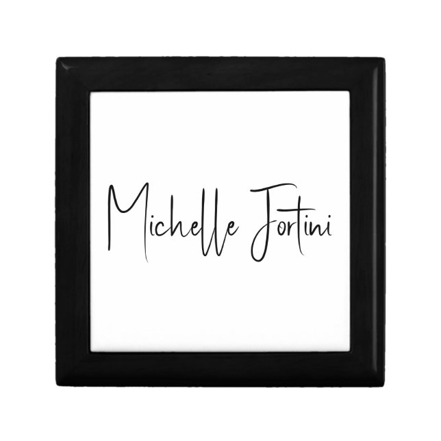 Attractive Calligraphy White Modern Minimalist Gift Box (Front)