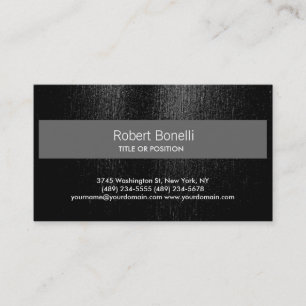 Attractive Charm Black Grey Stripe Business Card
