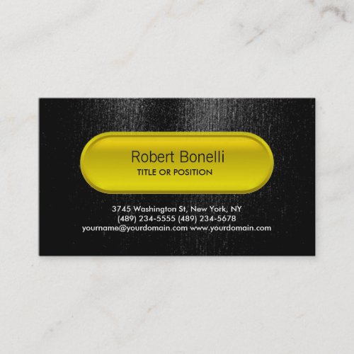 Attractive Charm Black Yellow Button Business Card
