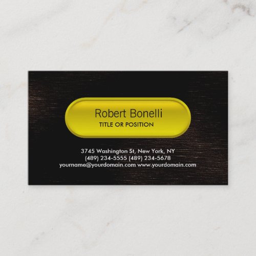 Attractive Charm Brown Yellow Button Business Card