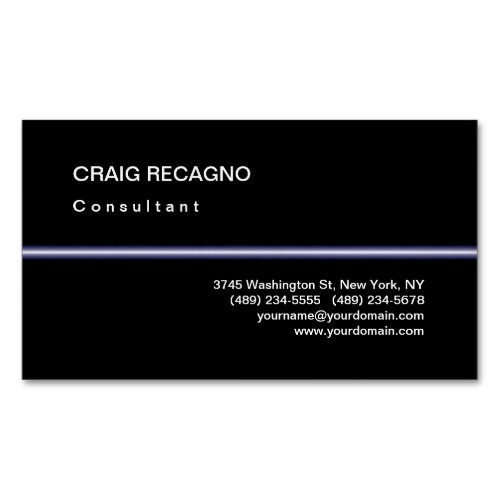 Attractive Charming Black White Blue Business Card