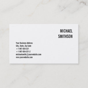 Attractive Charming Black & White Business Card
