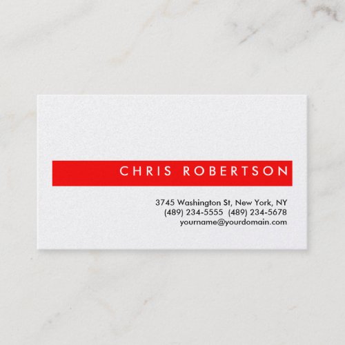 Attractive Charming Red Stripe Business Card