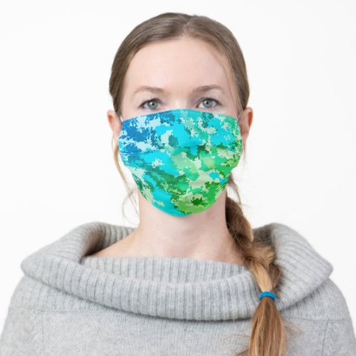Attractive Colorful Texture Print Adult Cloth Face Mask